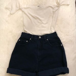High Waisted Denim Shorts